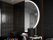 SMART Halvcirkelformet Spejl med lys LED A222 Google