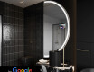 SMART Halvcirkelformet Spejl med lys LED A223 Google