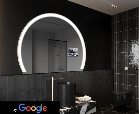 SMART Halvcirkelformet Spejl med lys LED W222 Google