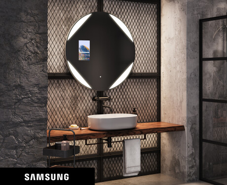 SMART Rund Spejl med lys LED L114 Samsung