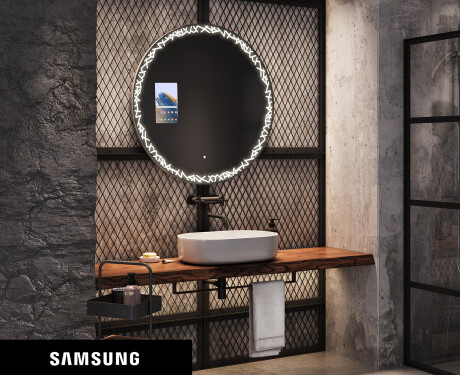 SMART Rund Spejl med lys LED L115 Samsung