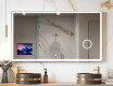 Afrundet Moderne LED Spejl med iPad Displine L146 Ramme