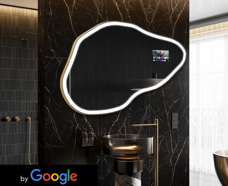 SMART Uregelmæssigt Spejl med lys LED P222 Google