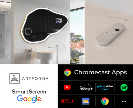 SMART Uregelmæssigt Spejl med lys LED P222 Google #2