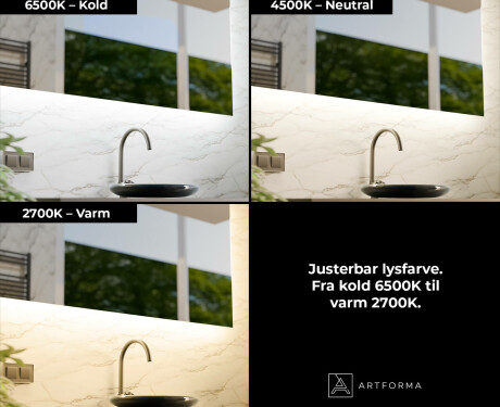 Smart Afrundet LED Badeværelsesspejl SmartScreen 21,5” #4