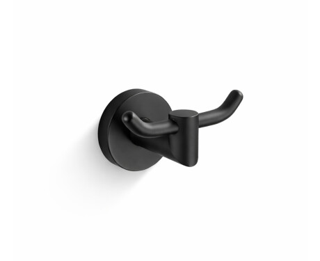 CLASSIC – Dobbelt håndklædekrog / mat sort