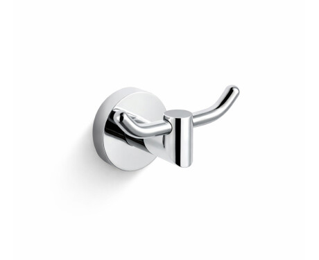 CLASSIC – Dobbelt håndklædekrog / krom
