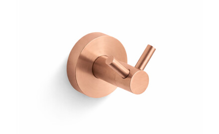 CLASSIC – Dobbelt håndklædekrog / rosa guld, børstet