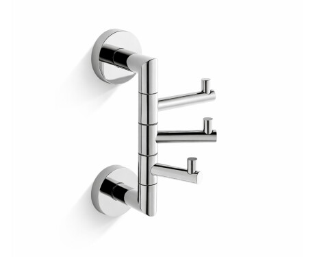 CLASSIC – Håndklædekrog / tredobbelt, bevægelig / krom