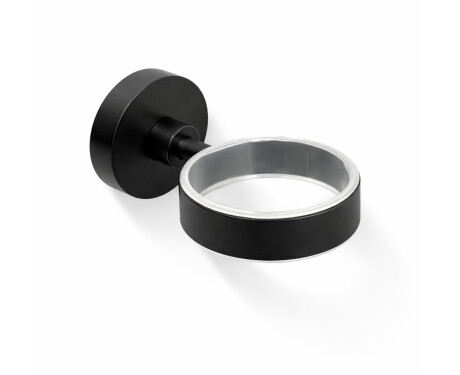 CLASSIC – Koppholder 80.003/003.1, sæbeskål 80.004/004.1 / mat sort / * glas bestilles separat
