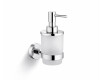 CLASSIC – Dispenser til flydende sæbe / mat glas / krom