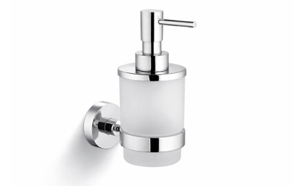CLASSIC – Dispenser til flydende sæbe / mat glas / krom