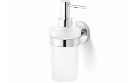 CLASSIC – Dispenser til flydende sæbe / mat glas / krom