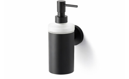 CLASSIC – Dispenser til flydende sæbe / metalhus, mat glas / mat sort