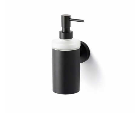CLASSIC – Dispenser til flydende sæbe / metalhus, mat glas / mat sort