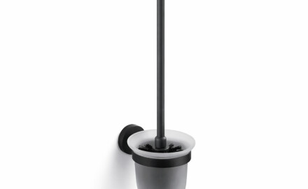 CLASSIC – Hængende toiletbørste / mat glas / mat sort