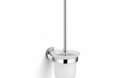 CLASSIC – Hængende toiletbørste / matglas / krom