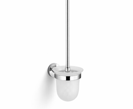 CLASSIC – Hængende toiletbørste / matglas / krom