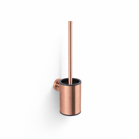 CLASSIC – Lavt hængende toiletbørste / metalbeholder, indsats af plast / rosa-guld, børstet #1