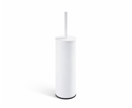 CLASSIC – Høj, fritstående toiletbørste / metalbeholder, indsats af plast / mat hvid