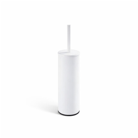 CLASSIC – Høj, fritstående toiletbørste / metalbeholder, indsats af plast / mat hvid #1