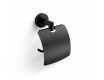 CLASSIC – Toiletrulleholder / med beskyttelseskappe / mat sort