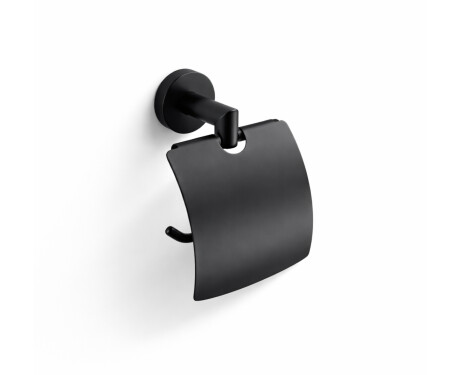CLASSIC – Toiletrulleholder / med beskyttelseskappe / mat sort