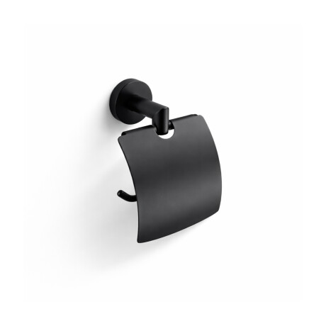 CLASSIC – Toiletrulleholder / med beskyttelseskappe / mat sort #1