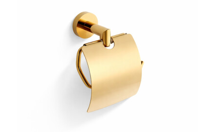 CLASSIC – Toiletrulleholder / med beskyttelseskappe / guldglans