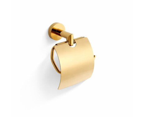 CLASSIC – Toiletrulleholder / med beskyttelseskappe / guldglans