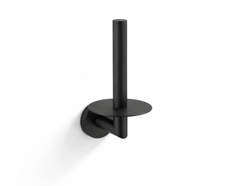 CLASSIC – Holder med roset til en ekstra rulle toiletpapir / mat sort