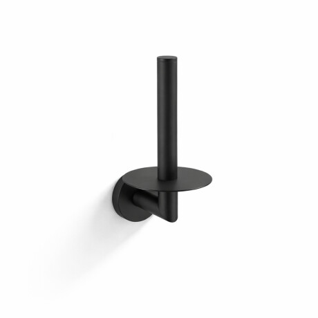 CLASSIC – Holder med roset til en ekstra rulle toiletpapir / mat sort #1