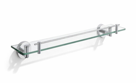 CLASSIC – Hylde 60 til montering under spejlet / krom, gennemsigtigt glas