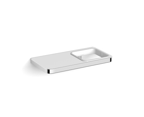 NEXT – Enkelt håndtag med hylde / * glas bestilles separat / krom