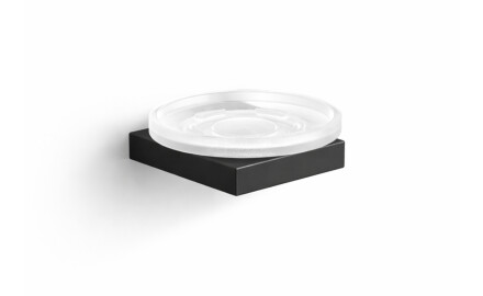 KOBE-sæbeskål  / mat sort, mat glas