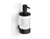 MEGAN – Dispenser til flydende sæbe / mat sort, mat glas