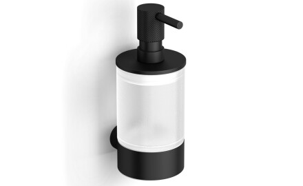 MEGAN – Dispenser til flydende sæbe / mat sort, mat glas