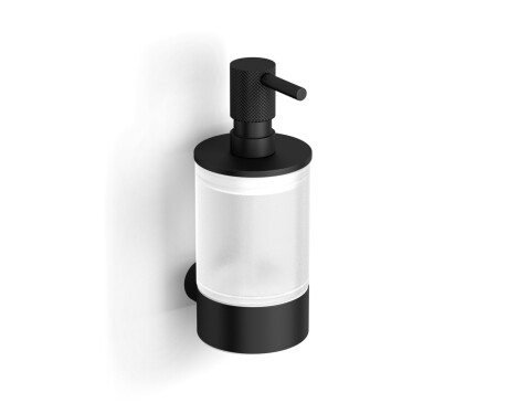 MEGAN – Dispenser til flydende sæbe / mat sort, mat glas