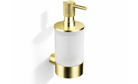 MEGAN – Dispenser til flydende sæbe / børstet champagneguld, mat glas