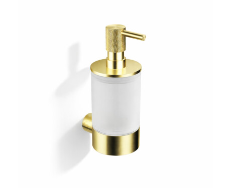 MEGAN – Dispenser til flydende sæbe / børstet champagneguld, mat glas