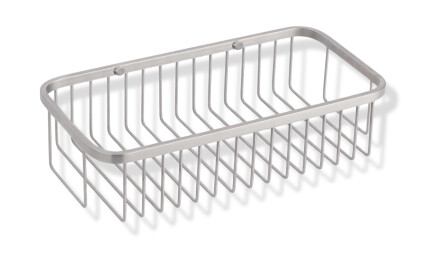 Kurv 30x14x9 / børstet stål
