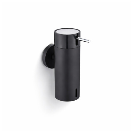 Dispenser til flydende sæbe 0,15 l / mat sort / sort pumpe + poleret stål #1