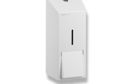 Sæbedispenser til flydende sæbe, 0,8 l, R1-serien / mat hvid