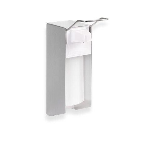 Dispenser til desinfektionsvæske, 0,5 l, med albuebetjening / Mat aluminium #1