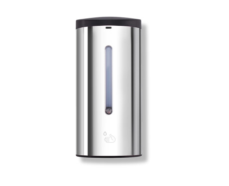 Automatisk berøringsfri dispenser til flydende sæbe/desinfektionsgel, 0,7 l / blank stål