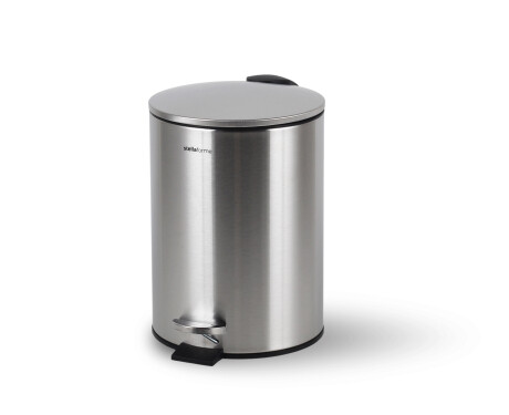 BUDGET rund fodtrædskurv, 3 L, soft close / rustfrit stål, satinfinish