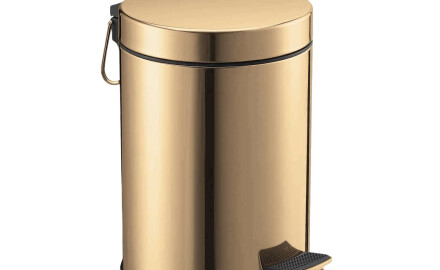 STANDARD rund fodtrækskurv, 5 L, soft close / guldglans