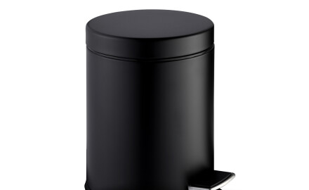 STANDARD rund skraldespand med fodpedal, 5 L, soft close / mat sort