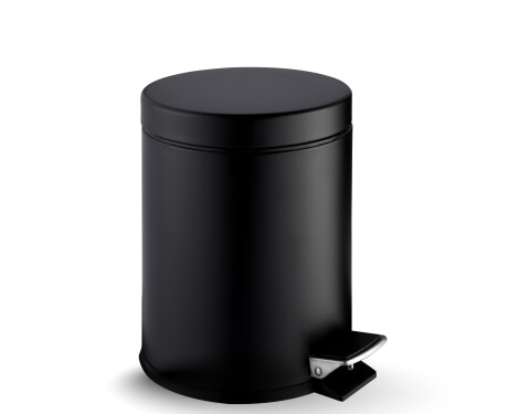 STANDARD rund skraldespand med fodpedal, 5 L, soft close / mat sort
