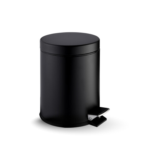 STANDARD rund skraldespand med fodpedal, 5 L, soft close / mat sort #1